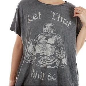 Magnolia Pearl Buddha Wisdom Tee 377 NWT Let That Shit Go